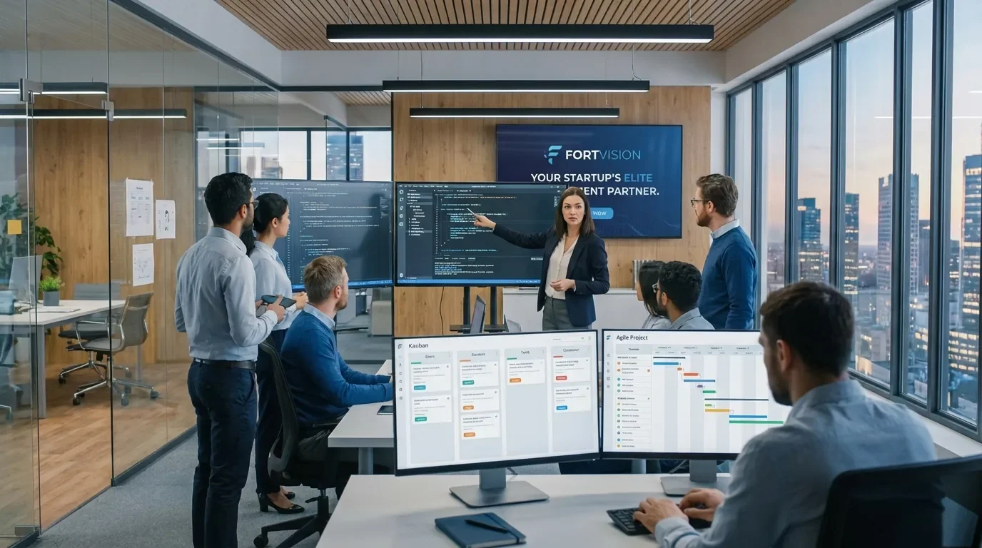 FORTVISION software development outsourcing team at work